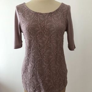 *Moving Sale!* OneA Lace-Front Blouse M